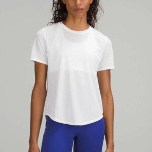 lululemon High-Neck Running and Training T-Shirt White Size 10
